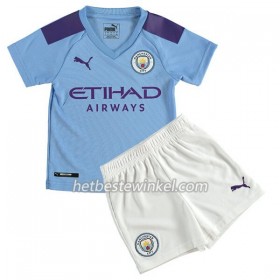 Manchester City Kind Voetbaltenues Thuis 2019/20 - SS (+ Korte broeken)